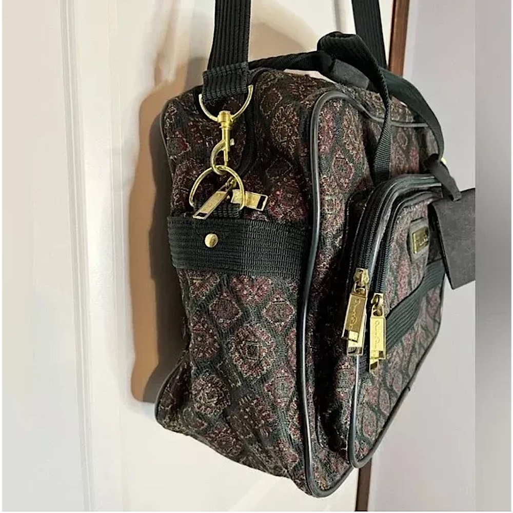 OSCAR DE LA RENTA Vintage Overnight Travel Crossbody Bag, EUC, top handles